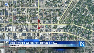 9th Street Closures Begin Today [upl. by Aihsenal333]