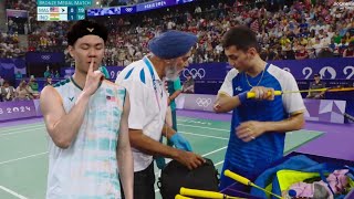 Lakshya Sen vs Lee Zii Jia Lakshya Sen Injured Bronze Medal Badminton Highlights Paris Olympics 2024 [upl. by Gonta]