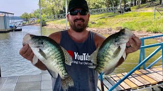 Livescoping GIANT crappie in river channel using spot lock on my Ultrex Check out my new set up [upl. by Vince]