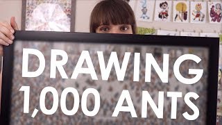 DRAWING 1000 ANTS EPIC  1000 Subscriber Celebration [upl. by Eisiam]