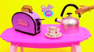 Como hacer TOSTADORA y CAFETERA para COCINA de MUÑECAS Barbie muy FÁCIL MANUALIDADES PARA MUÑECAS [upl. by God]