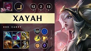 Xayah ADC vs Ezreal Godlike  EUW Challenger Patch 1421 [upl. by Xilef939]