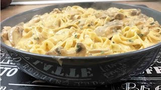 Tagliatelles au poulet et champignons à la sauce crémeuse [upl. by Cinemod]