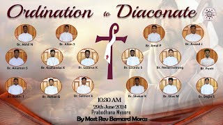 Ordination to Diaconate 29 June 2024 in Prabodhana Mysore [upl. by Gawen]