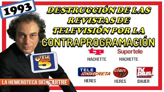 Las TV destruyen revistas de televisión TP SuperTele con contraprogramación V Lazarov  1993 [upl. by Jamey]