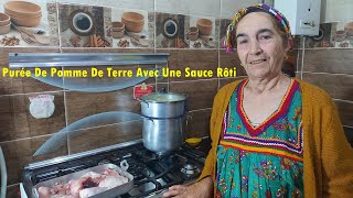 kabylie  Purée De Pomme De Terre Avec Une Sauce Rôti Recette Facile à Faire Préparer Par Ma Mère [upl. by Groscr]