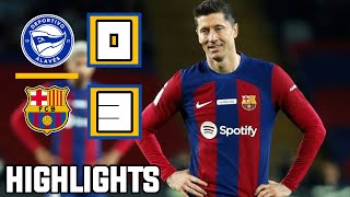 Alaves vs Barcelona 03 SPAIN La Liga Epic Clash Highlights [upl. by Delanos534]