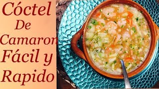 RECETA DE COCTEL DE CAMARON FACIL Y RAPIDO 🍤 [upl. by Secilu]