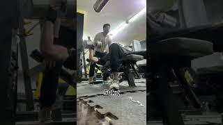 50kg dumbbell press💀☠️ gym gymmotivation اكسبلور fyp chestworkout benchpress [upl. by Bealle]