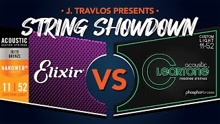 String Showdown  Cleartone Phosphor Bronze Vs Elixir Nanoweb 8020 Acoustic guitar Strings [upl. by Lledo]