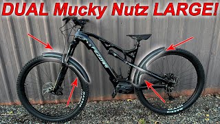 Mucky Nutz Long Fender modification and Installation Review on Fezzari EMTB Mountain Bike [upl. by Tallie]