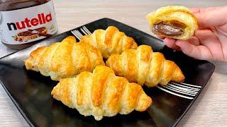 Do you have Nutella and puff pastry at home You will NEVER buy croissants again [upl. by Imaj]