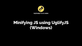 Minifying multiple Javascript files using UglifyJS and Windows Batch file [upl. by Oderfliw444]