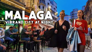 Malaga City Spain Vibrant City at Night March 2024 Update Costa del Sol  Andalucía 4K [upl. by Yong]