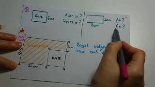 4 SINIF MATEMATİK  ALAN ÖLÇME PROBLEM ÇÖZÜMÜ  KOLAYDAN ZORA PROBLEM ÇÖZÜMÜ [upl. by Afatsum]