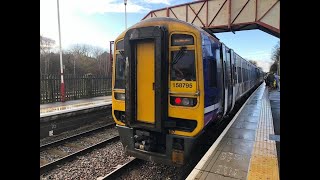 Northern 158 Trains  Knottingley to Leeds via Wakefield Rail Ride [upl. by Berkman]