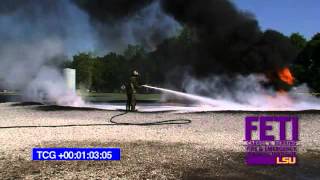 CAFS Compressed Air Foam Fire Protection System  60 Gallon Test at LSU Fire Training [upl. by Sella55]