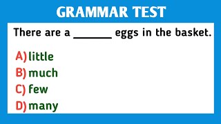 QUANTIFIERS A few Many Much Little Any  Grammar Quiz [upl. by Gerc]