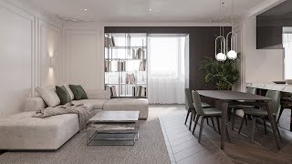 Apartment ideas  CLASSIC WHITE  130 sqm [upl. by Ecirtaed]