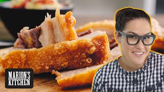 How to Ultimate Crispy Pork Crackling  Marions Kitchen [upl. by Sillsby594]