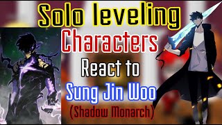 Solo Leveling react to Sung jinwoo  SHADOW MONARCH [upl. by Pages]