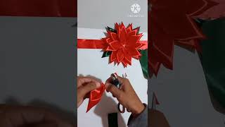 Sujetador para cortina con Nochebuena parte 3 curtain holder with poinsettia flowers part3 navidad [upl. by Monda]