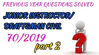 Junior instructor Draftsman civil  Previous year questions [upl. by Eidson]