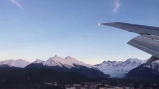 Landing Runway 8 Juneau  Alaska Airlines [upl. by Etnovert601]