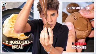 Testing TikTok Viral 2 Ingredient Only Recipes amp Food Hacks [upl. by Doralin826]