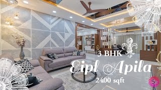 EIPL APILA 3 BHK Interiors  Hyderabad  Luxury Dream Home  Best Interiors by Shubhamsthu Interiors [upl. by Dulcea]