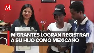 Padres haitianos registran a bebé en México el menor nació en Veracruz [upl. by Maridel876]