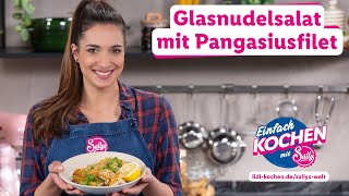 Glasnudelsalat mit Pangasiusfilet  Schnell amp Einfach  Rezepte für Lidl von Sallys Welt [upl. by Nilesoj]