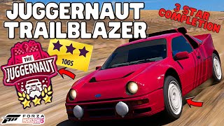 Forza horizon 5JUGGERNAUT trailblazer how to get 3 STARSBEST carFASTEST routeJUGGERNAUT PR stunt [upl. by Xuerd]