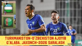 TurkmanistonOzbekiston Ajoyib galaba va Kambek Jaxon Chempionati2026 saralash 1tur 16112023 [upl. by Damek460]