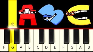 Alphabet Lore Song  Easy Piano tutorial  Beginner [upl. by Nomyad]