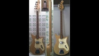 Bass Guitar Egmond Rocket 1EBS1  damaged  bass tuning  438Hz  check description [upl. by Sibel]