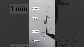 How to draw music notes😊😇 art drawing shorts viral satisfying [upl. by Yticilef]