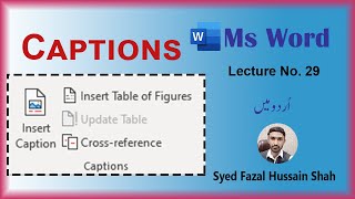 29  How to insert caption in Word  Caption in Ms Word  Insert Caption in Microsoft Word in Hindi [upl. by Musser]