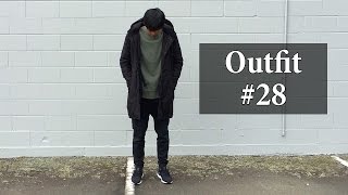 OOTD 28  quotArmy Greenquot Ft HampM Oversized Sweater Military Jacket Nike Tech Fleece amp Ultra Boost [upl. by Icrad]