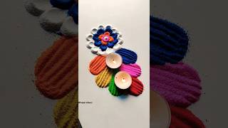 Simple Rangoli  Satisfying Rangoli  Easy Rangoli Tips and Tricks ASMR rangoli satisfying asmr [upl. by Sirrad]