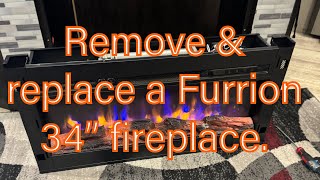 How to remove  amp install  a 34” Furrion fireplace [upl. by Hnahym]