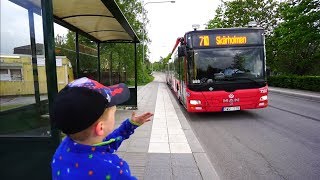 Sweden Stockholm ride with bus No 710 from Norrgårdsvägen to Källvägen [upl. by Hudgens207]