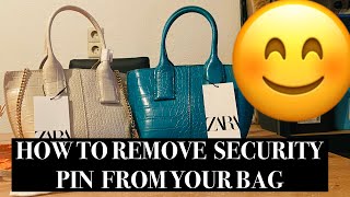 HOW TO REMOVE SECURITY PIN FROM YOUR BAGS😊 [upl. by Kendall]