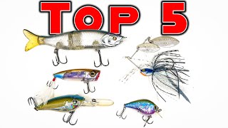 Top 5 Baits For May Bass Fishing [upl. by Lud]