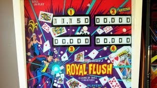 1976 Gottlieb ROYAL FLUSH Pinball Machine In Action [upl. by Webb]