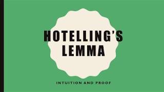 Hotelling’s Lemma Intuition and Proof [upl. by Enneire]