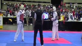 Alex 1st Match National TKD 2012 WascoShafter Tigers Taekwondo [upl. by Alahc]