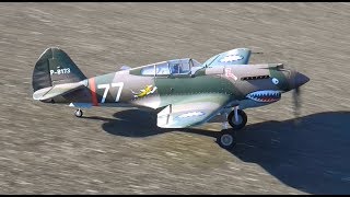 FMS P40B 980mm FLYING TIGER Flight [upl. by Gelya183]