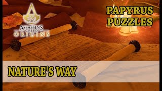 Assassins Creed Origins  Natures Way Papyrus puzzle [upl. by Aiket]