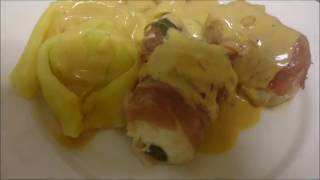 leckeres Fischgericht Seeteufel Saltimbocca mit Steinpilztortellini [upl. by Assir8]